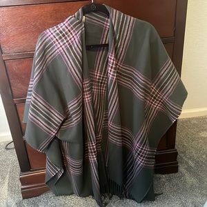 New Day plaid poncho